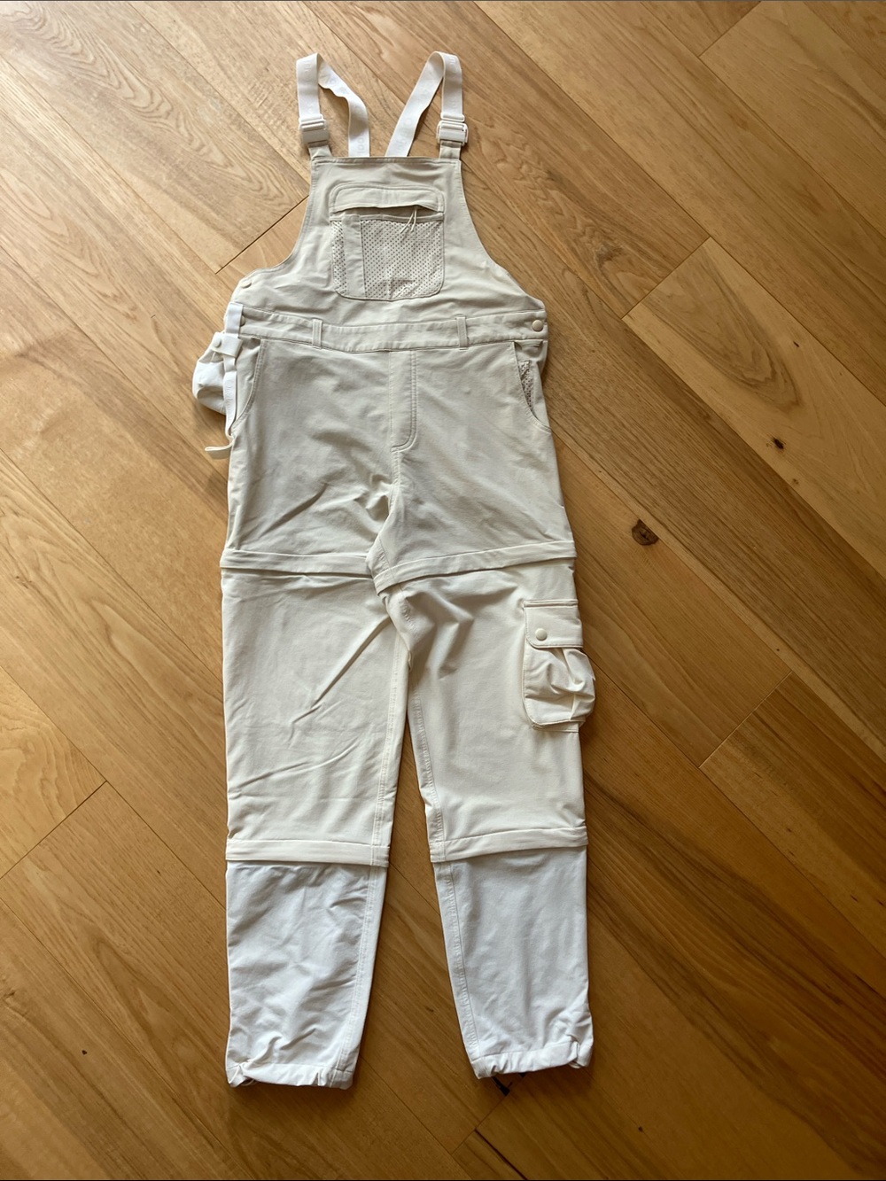 Outdoor Voices Cream RecTrek Zip Off Overalls